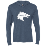 T-Shirts Indigo / X-Small Desolation is Coming white Triblend Long Sleeve Hoodie Tee