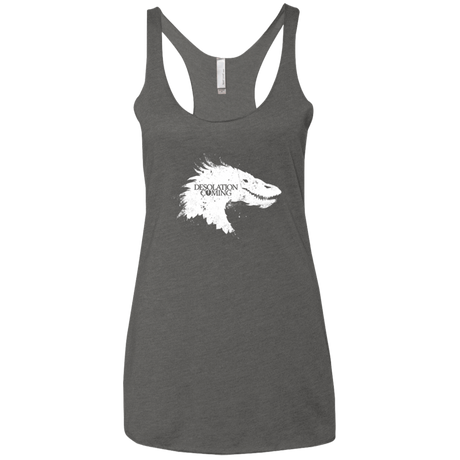 T-Shirts Premium Heather / X-Small Desolation is Coming white Women's Triblend Racerback Tank