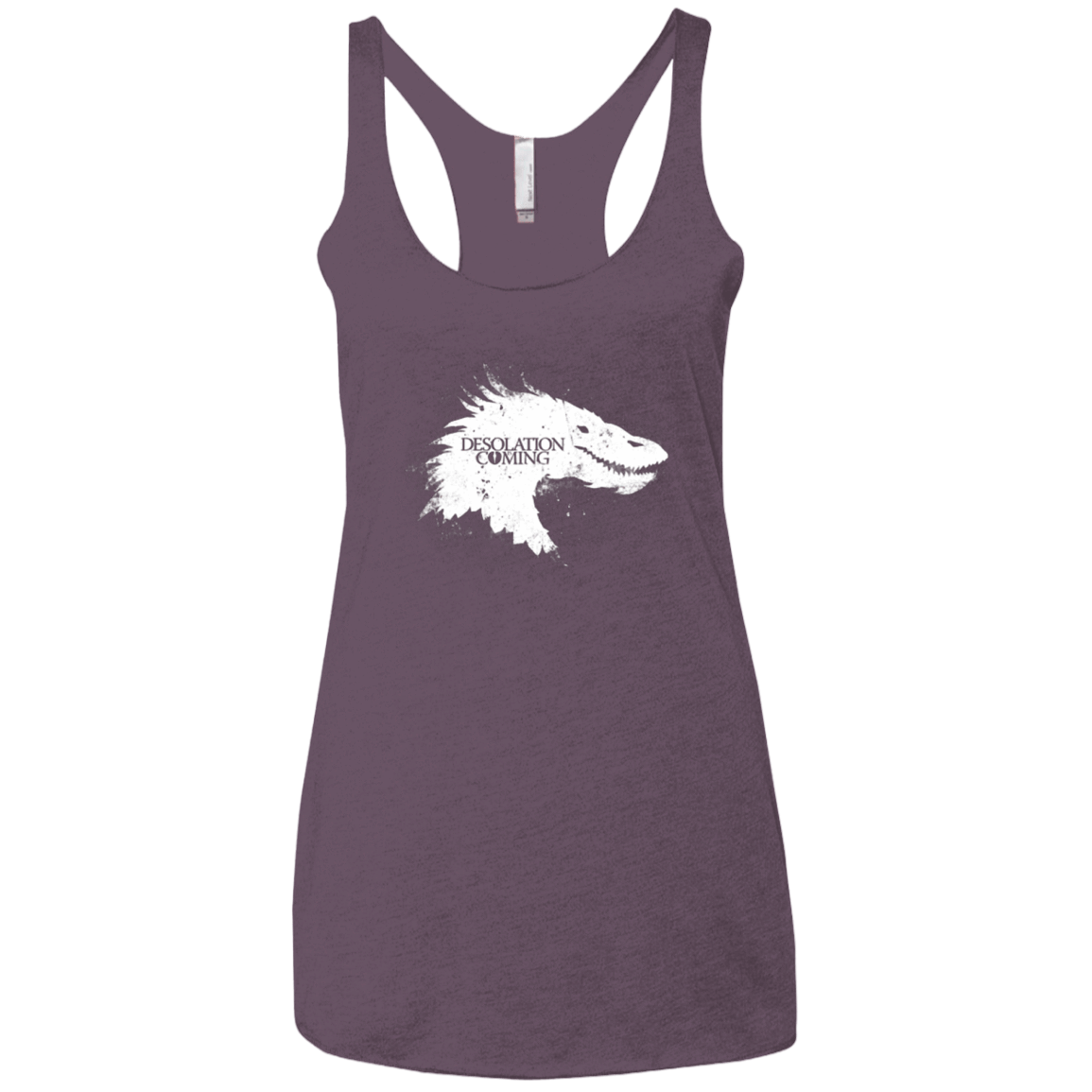 T-Shirts Vintage Purple / X-Small Desolation is Coming white Women's Triblend Racerback Tank