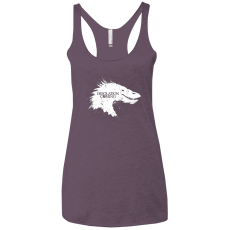 T-Shirts Vintage Purple / X-Small Desolation is Coming white Women's Triblend Racerback Tank