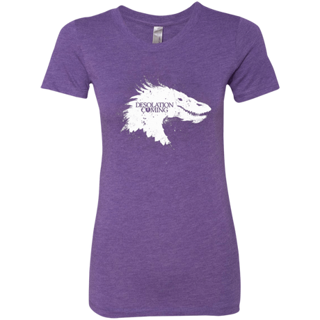 T-Shirts Purple Rush / Small Desolation is Coming white Women's Triblend T-Shirt