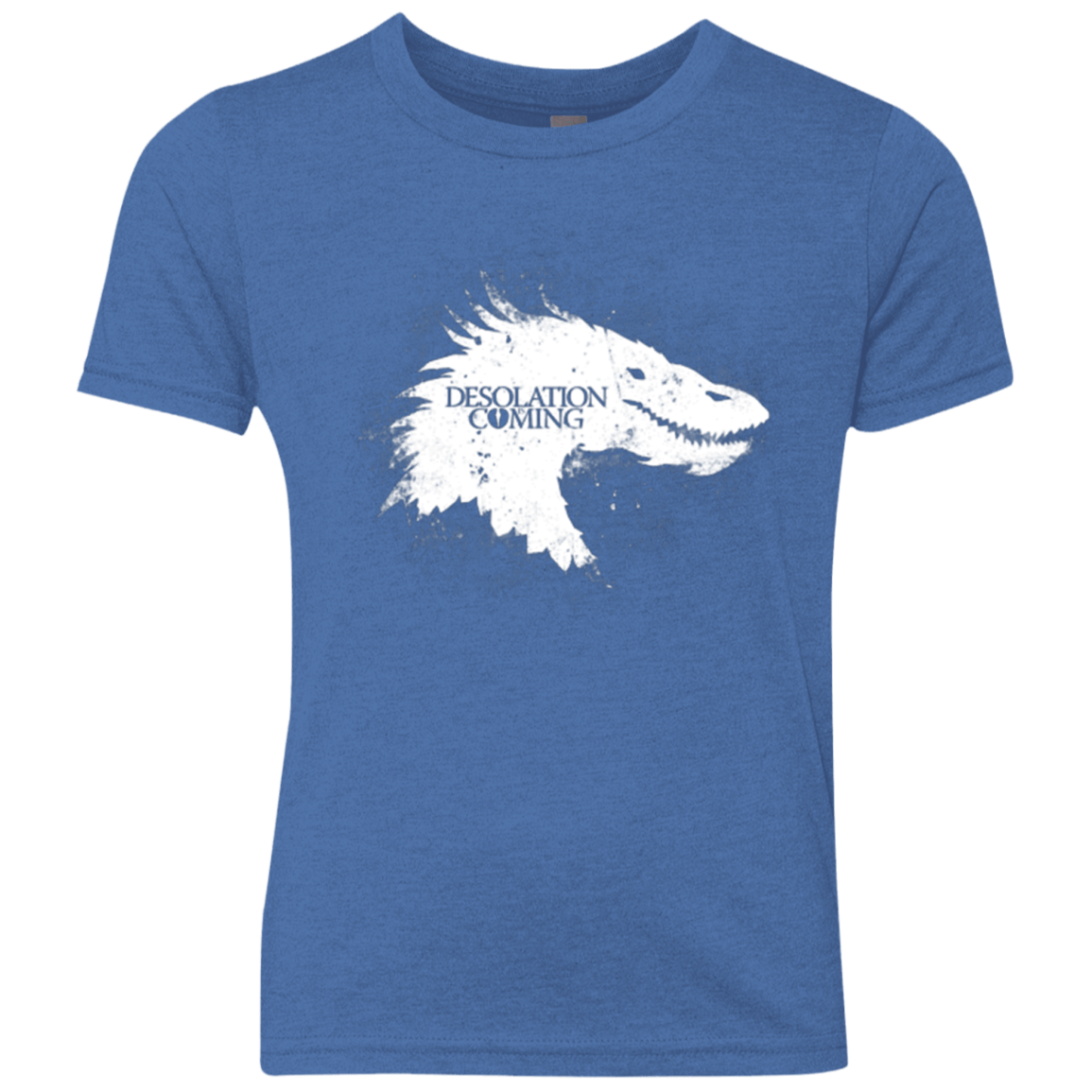 T-Shirts Vintage Royal / YXS Desolation is Coming white Youth Triblend T-Shirt