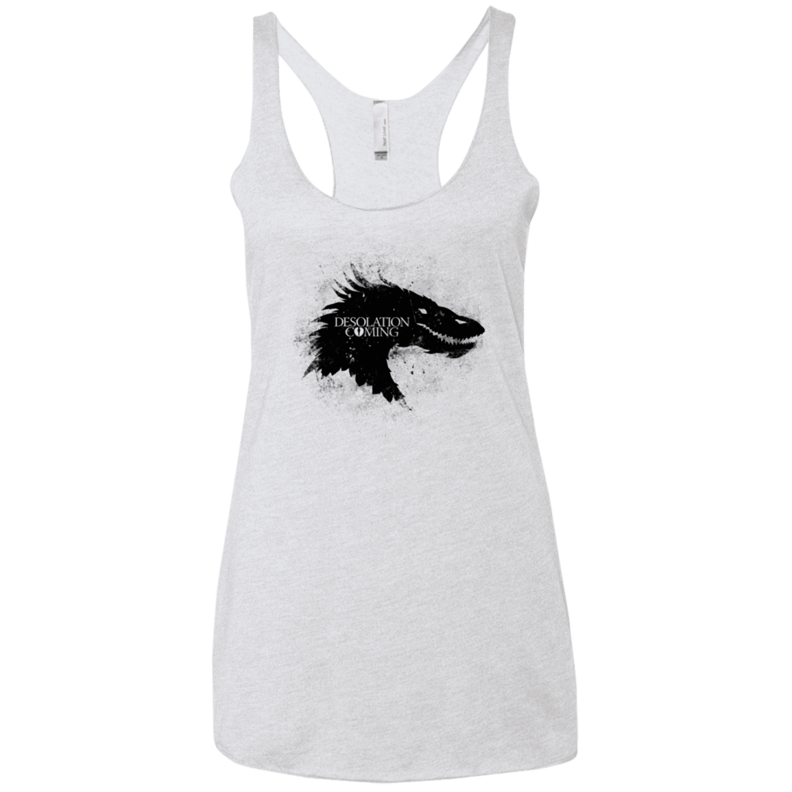 T-Shirts Heather White / X-Small Desolation is Coming Women's Triblend Racerback Tank