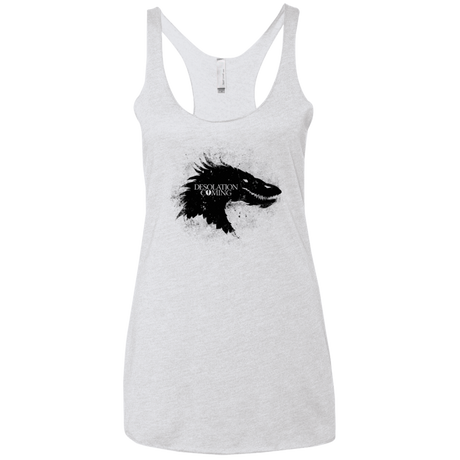 T-Shirts Heather White / X-Small Desolation is Coming Women's Triblend Racerback Tank