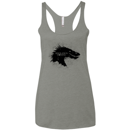 T-Shirts Venetian Grey / X-Small Desolation is Coming Women's Triblend Racerback Tank