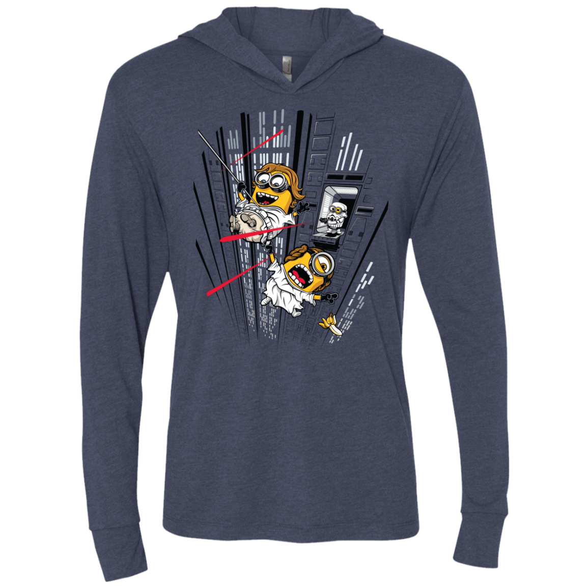 T-Shirts Vintage Navy / X-Small Despicable Escape Triblend Long Sleeve Hoodie Tee