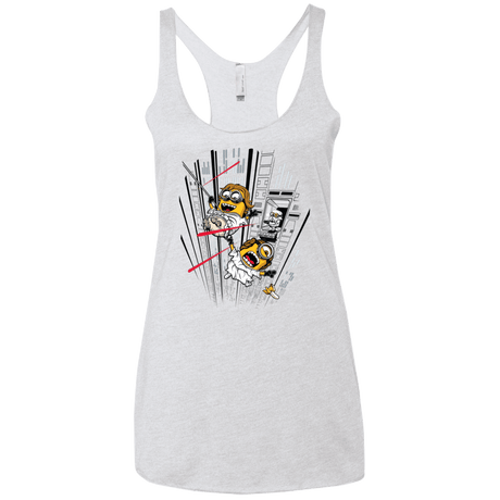 T-Shirts Heather White / X-Small Despicable Escape Women's Triblend Racerback Tank