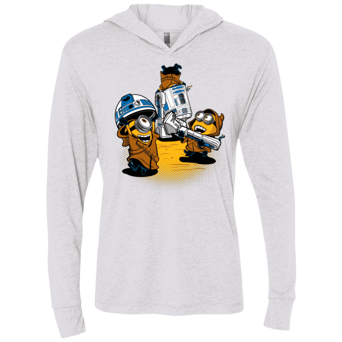 T-Shirts Heather White / X-Small Despicable Jawas Triblend Long Sleeve Hoodie Tee