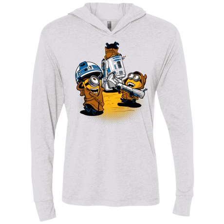 T-Shirts Heather White / X-Small Despicable Jawas Triblend Long Sleeve Hoodie Tee