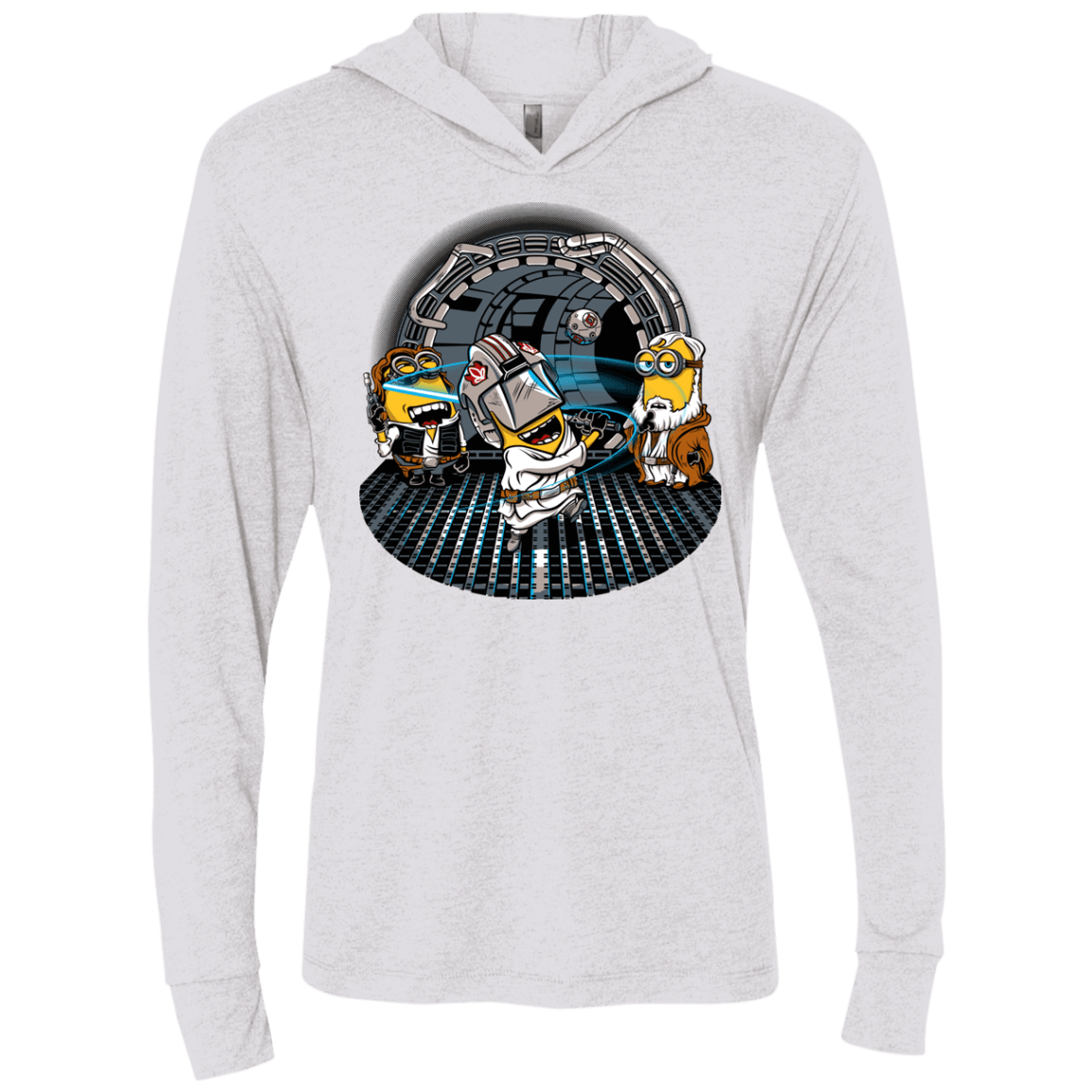 T-Shirts Heather White / X-Small Despicable Training Triblend Long Sleeve Hoodie Tee