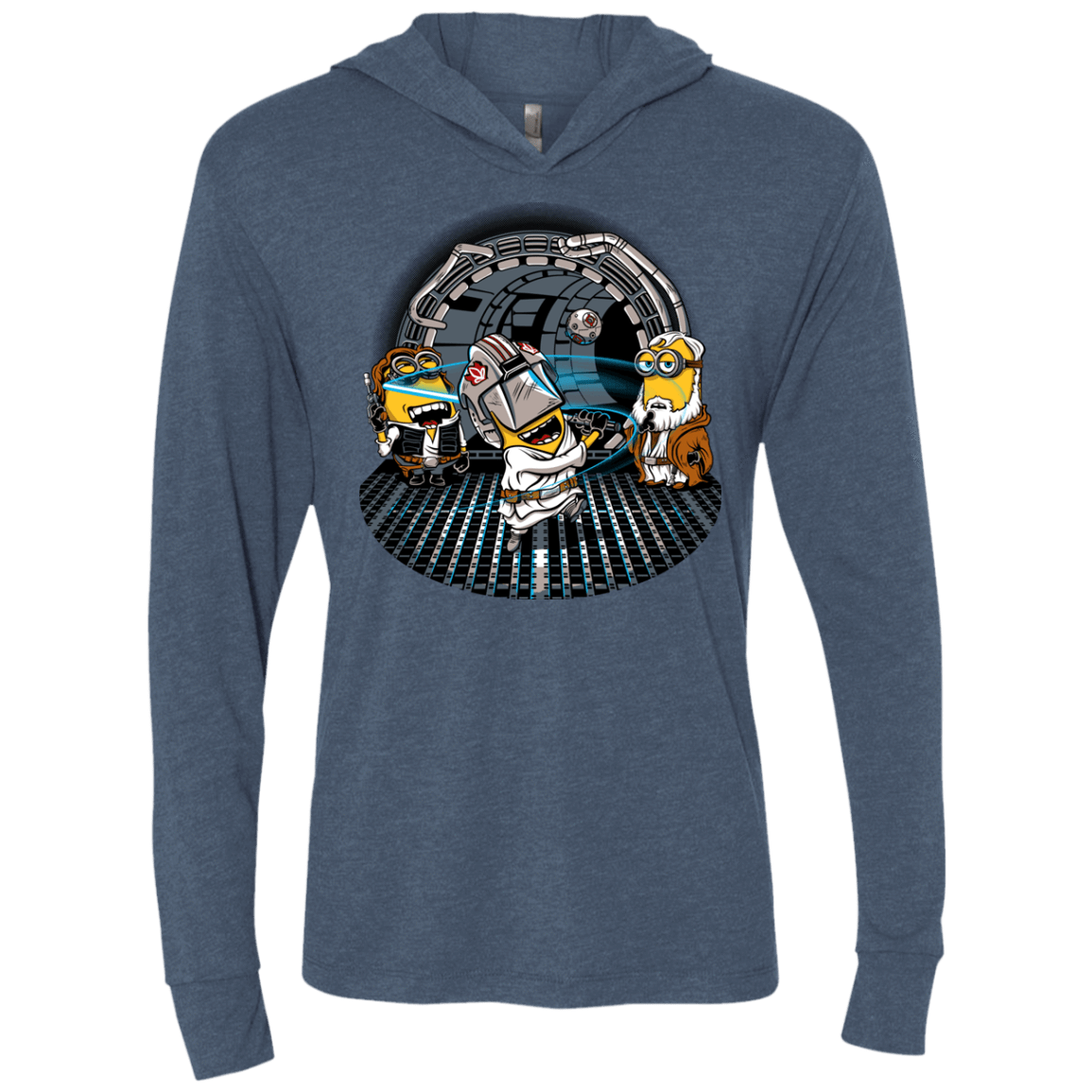 T-Shirts Indigo / X-Small Despicable Training Triblend Long Sleeve Hoodie Tee