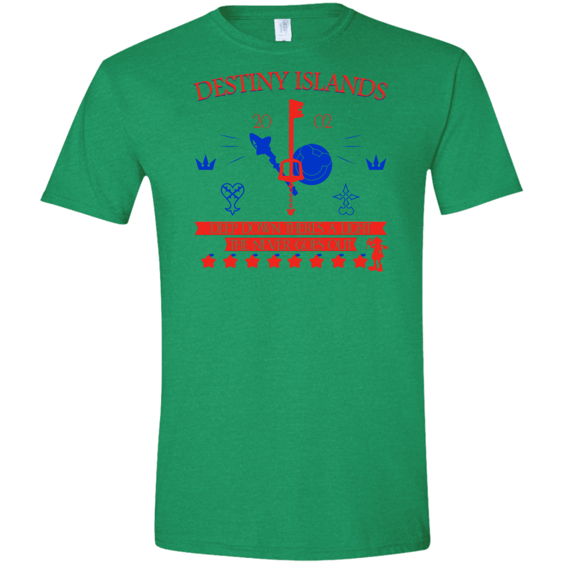 T-Shirts Heather Irish Green / S Destiny Island Men's Semi-Fitted Softstyle