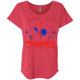 T-Shirts Vintage Red / X-Small Destiny Island Triblend Dolman Sleeve