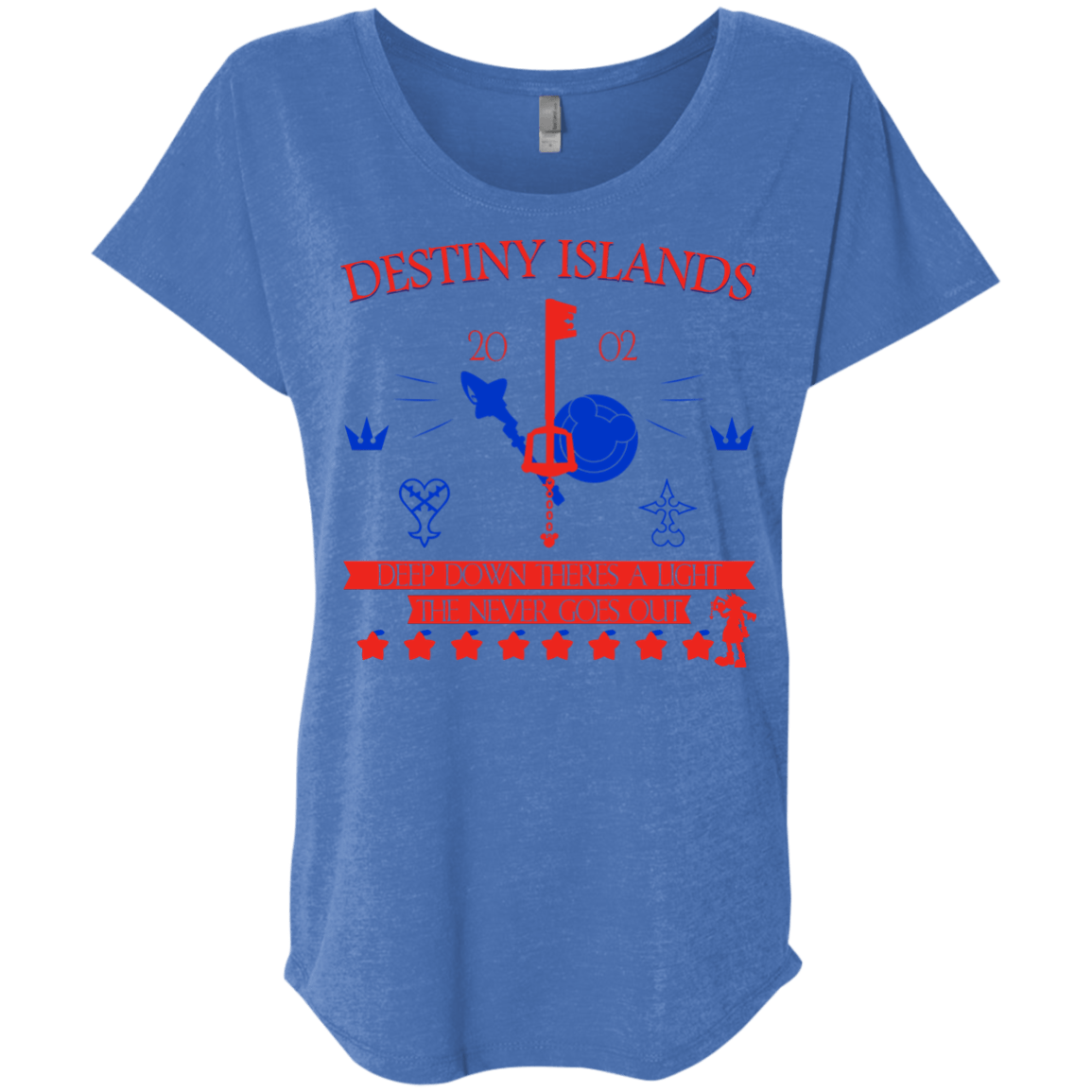 T-Shirts Vintage Royal / X-Small Destiny Island Triblend Dolman Sleeve