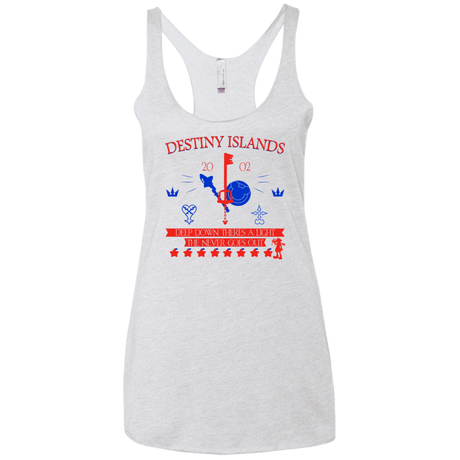 T-Shirts Heather White / X-Small Destiny Island Women's Triblend Racerback Tank