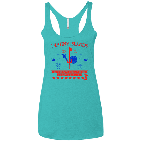 T-Shirts Tahiti Blue / X-Small Destiny Island Women's Triblend Racerback Tank