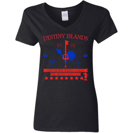 T-Shirts Black / S Destiny Island Women's V-Neck T-Shirt