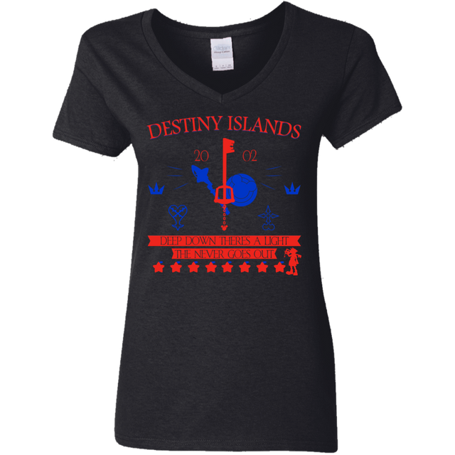 T-Shirts Black / S Destiny Island Women's V-Neck T-Shirt