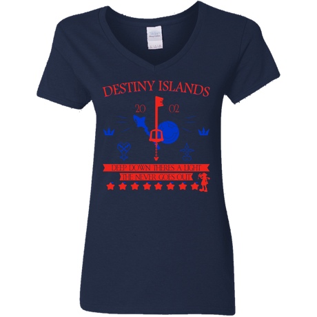 T-Shirts Navy / S Destiny Island Women's V-Neck T-Shirt