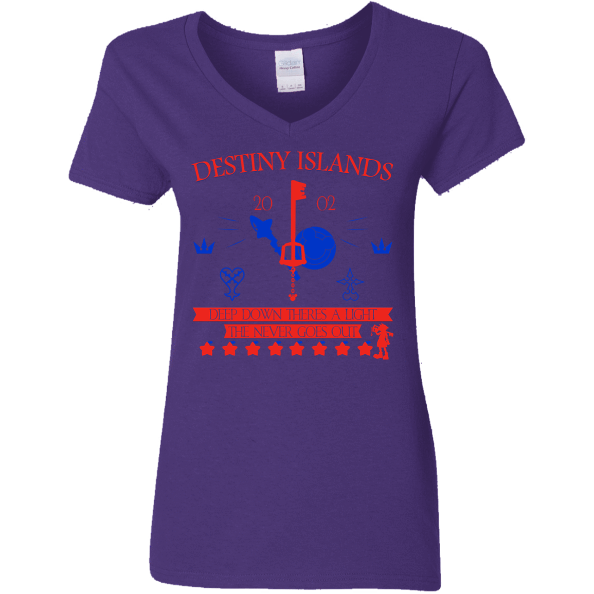 T-Shirts Purple / S Destiny Island Women's V-Neck T-Shirt