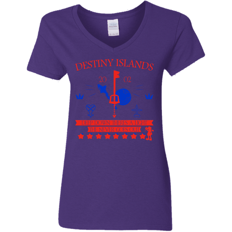 T-Shirts Purple / S Destiny Island Women's V-Neck T-Shirt