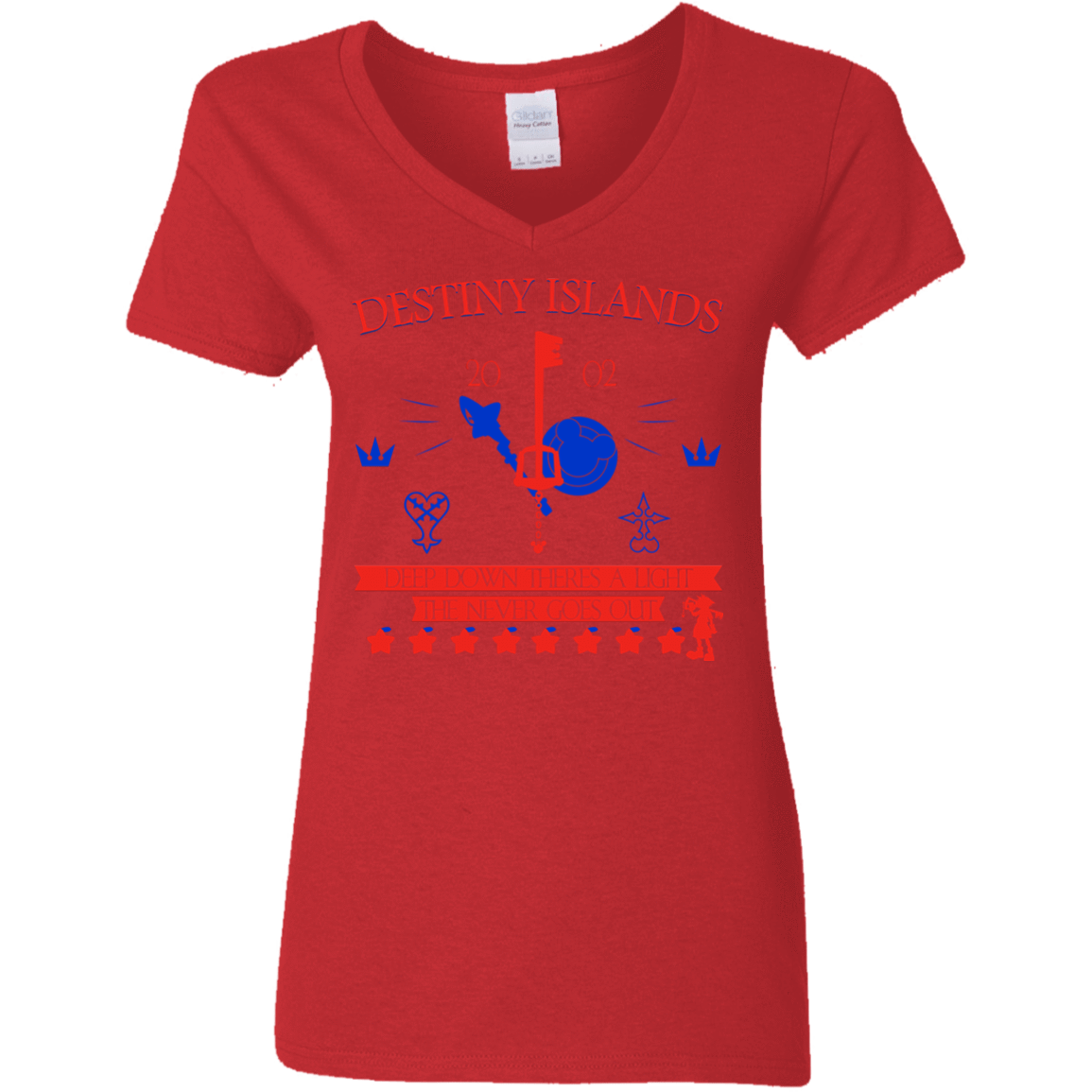 T-Shirts Red / S Destiny Island Women's V-Neck T-Shirt