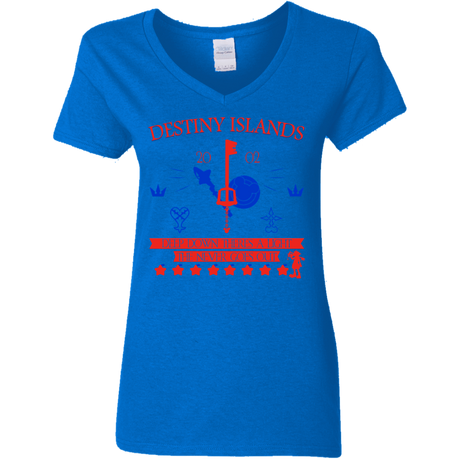 T-Shirts Royal / S Destiny Island Women's V-Neck T-Shirt