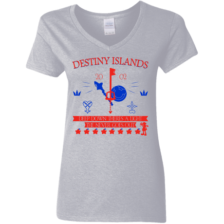 T-Shirts Sport Grey / S Destiny Island Women's V-Neck T-Shirt