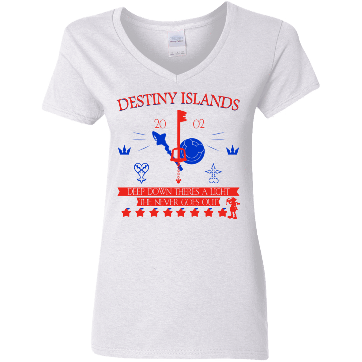 T-Shirts White / S Destiny Island Women's V-Neck T-Shirt