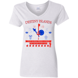 T-Shirts White / S Destiny Island Women's V-Neck T-Shirt