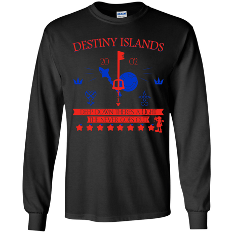 T-Shirts Black / YS Destiny Island Youth Long Sleeve T-Shirt