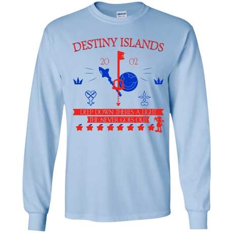 T-Shirts Light Blue / YS Destiny Island Youth Long Sleeve T-Shirt