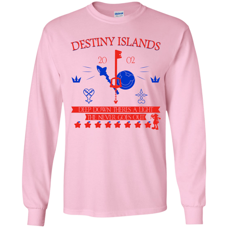 T-Shirts Light Pink / YS Destiny Island Youth Long Sleeve T-Shirt