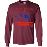 T-Shirts Maroon / YS Destiny Island Youth Long Sleeve T-Shirt