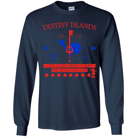 T-Shirts Navy / YS Destiny Island Youth Long Sleeve T-Shirt