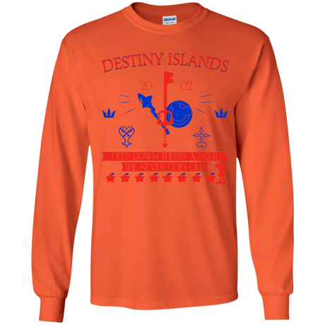 T-Shirts Orange / YS Destiny Island Youth Long Sleeve T-Shirt