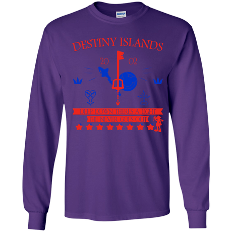 T-Shirts Purple / YS Destiny Island Youth Long Sleeve T-Shirt