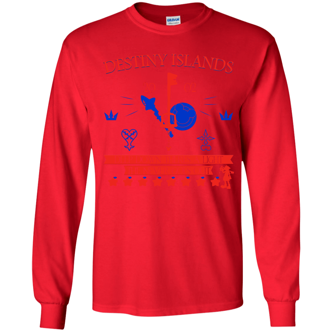 T-Shirts Red / YS Destiny Island Youth Long Sleeve T-Shirt