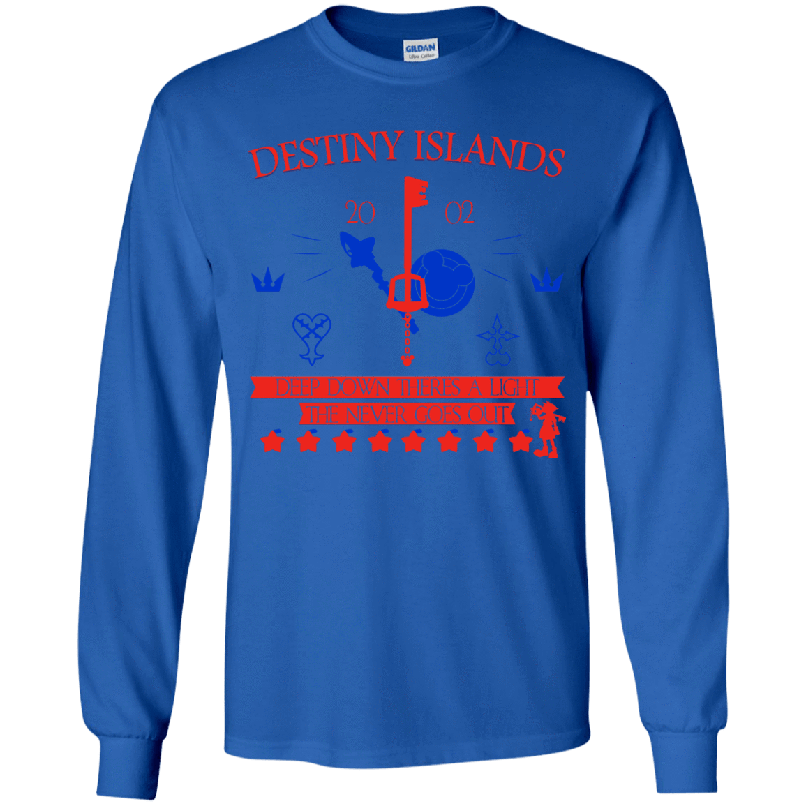 T-Shirts Royal / YS Destiny Island Youth Long Sleeve T-Shirt