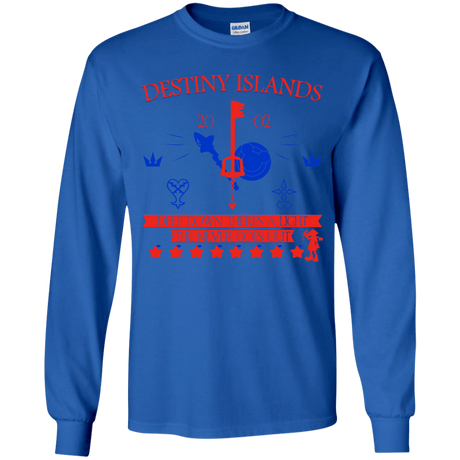 T-Shirts Royal / YS Destiny Island Youth Long Sleeve T-Shirt