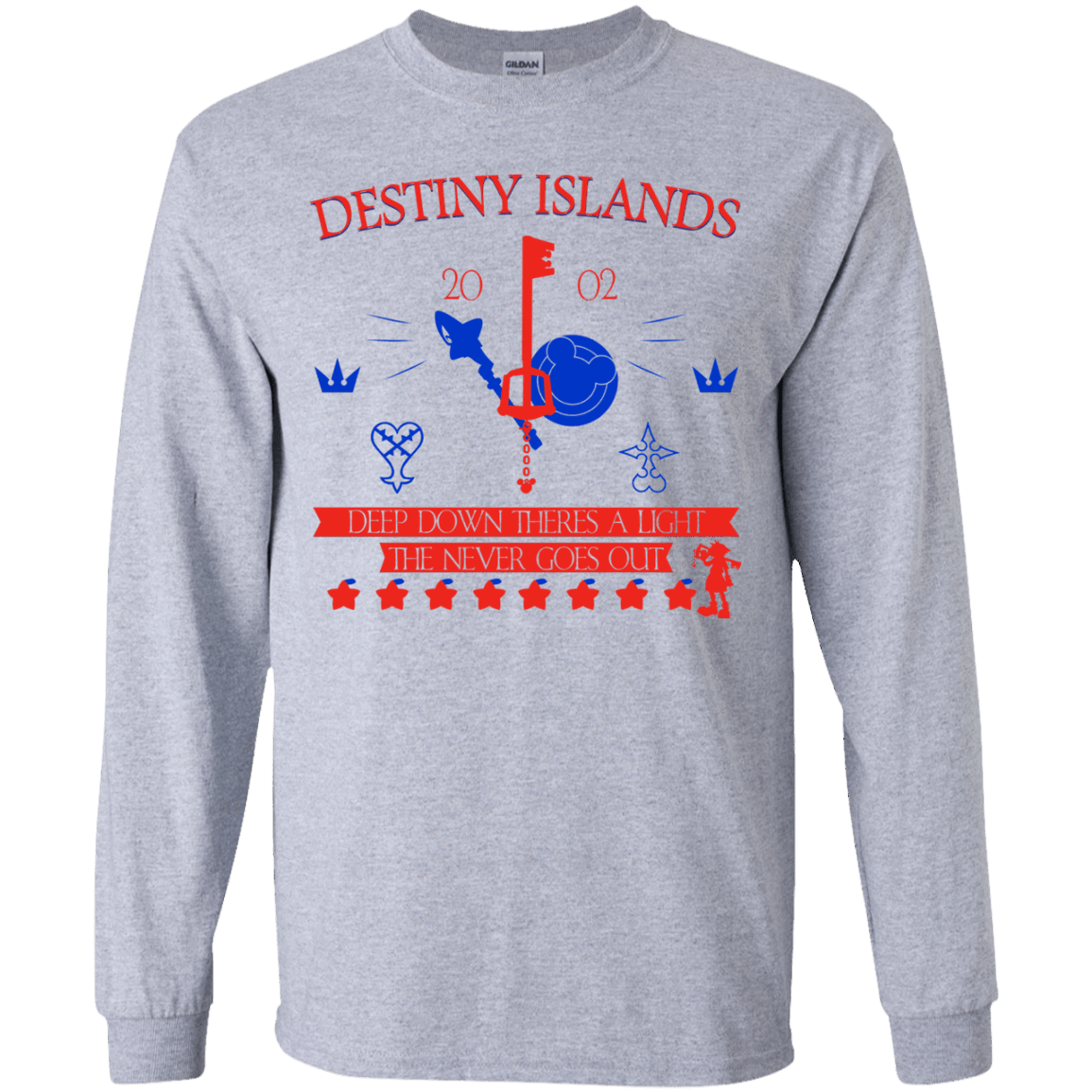 T-Shirts Sport Grey / YS Destiny Island Youth Long Sleeve T-Shirt