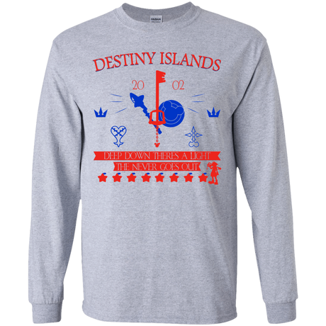 T-Shirts Sport Grey / YS Destiny Island Youth Long Sleeve T-Shirt