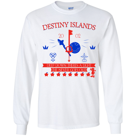 T-Shirts White / YS Destiny Island Youth Long Sleeve T-Shirt