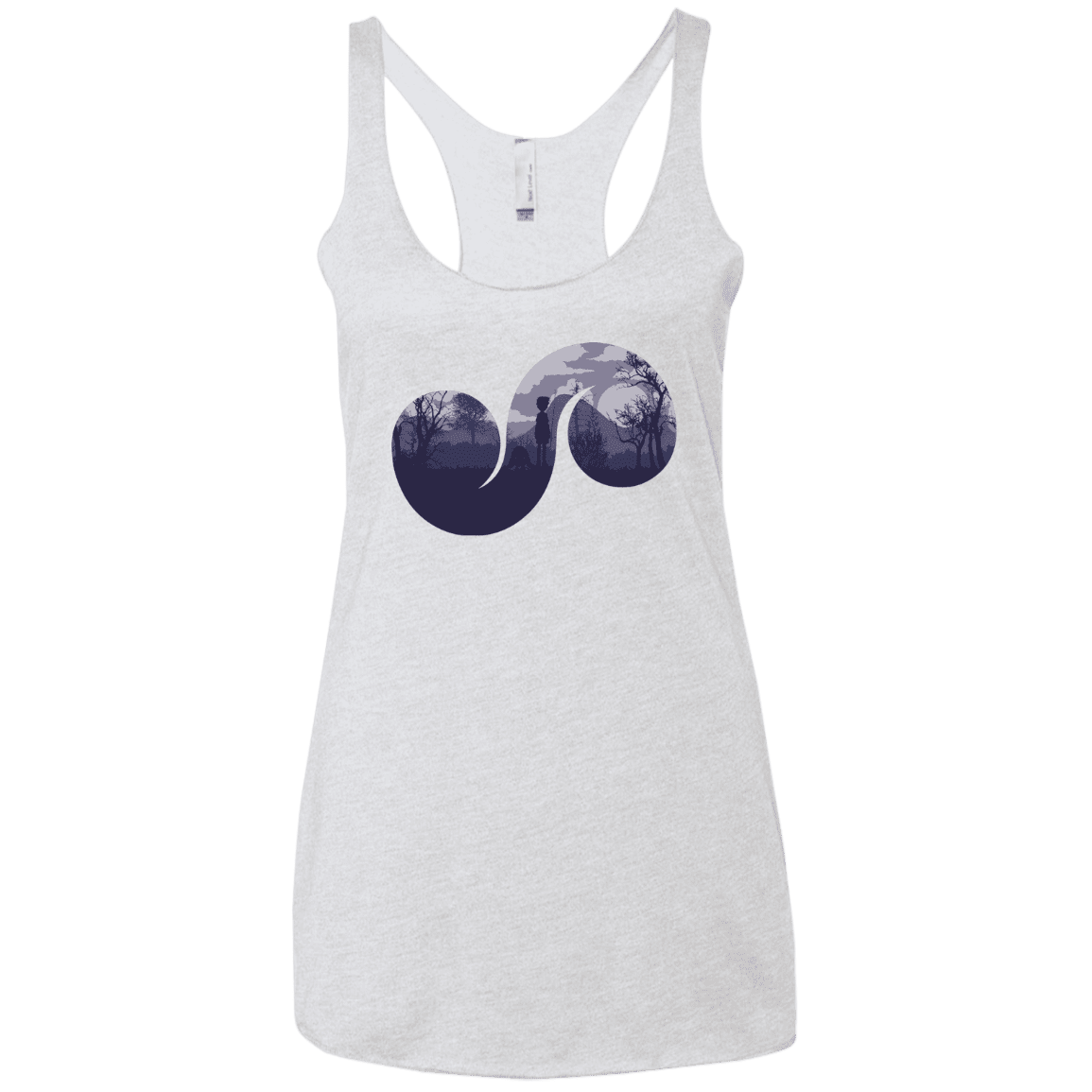 T-Shirts Heather White / X-Small Destiny Women's Triblend Racerback Tank