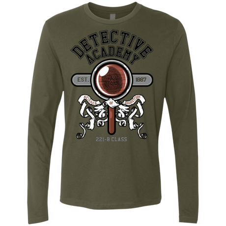 T-Shirts Military Green / Small Detective Academy Men's Premium Long Sleeve