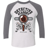 T-Shirts Heather White/Premium Heather / X-Small Detective Academy Men's Triblend 3/4 Sleeve
