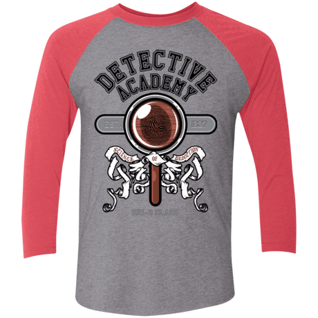 T-Shirts Premium Heather/ Vintage Red / X-Small Detective Academy Men's Triblend 3/4 Sleeve