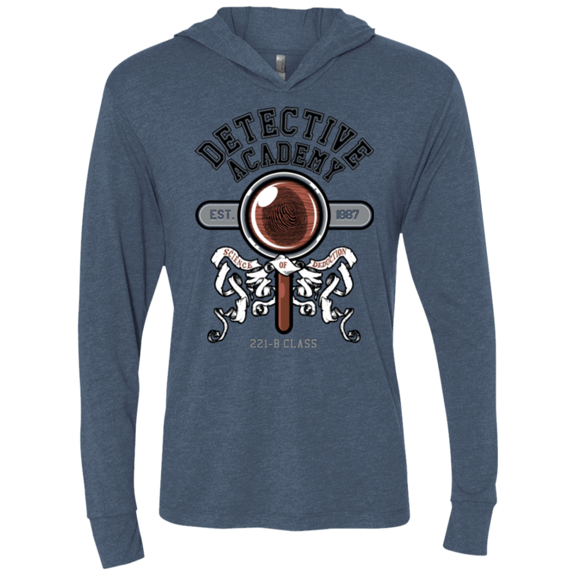 T-Shirts Indigo / X-Small Detective Academy Triblend Long Sleeve Hoodie Tee