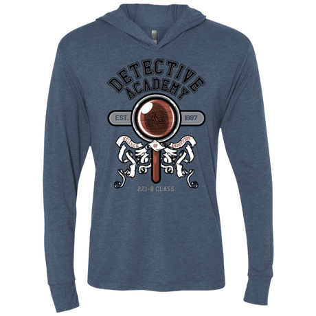 T-Shirts Indigo / X-Small Detective Academy Triblend Long Sleeve Hoodie Tee