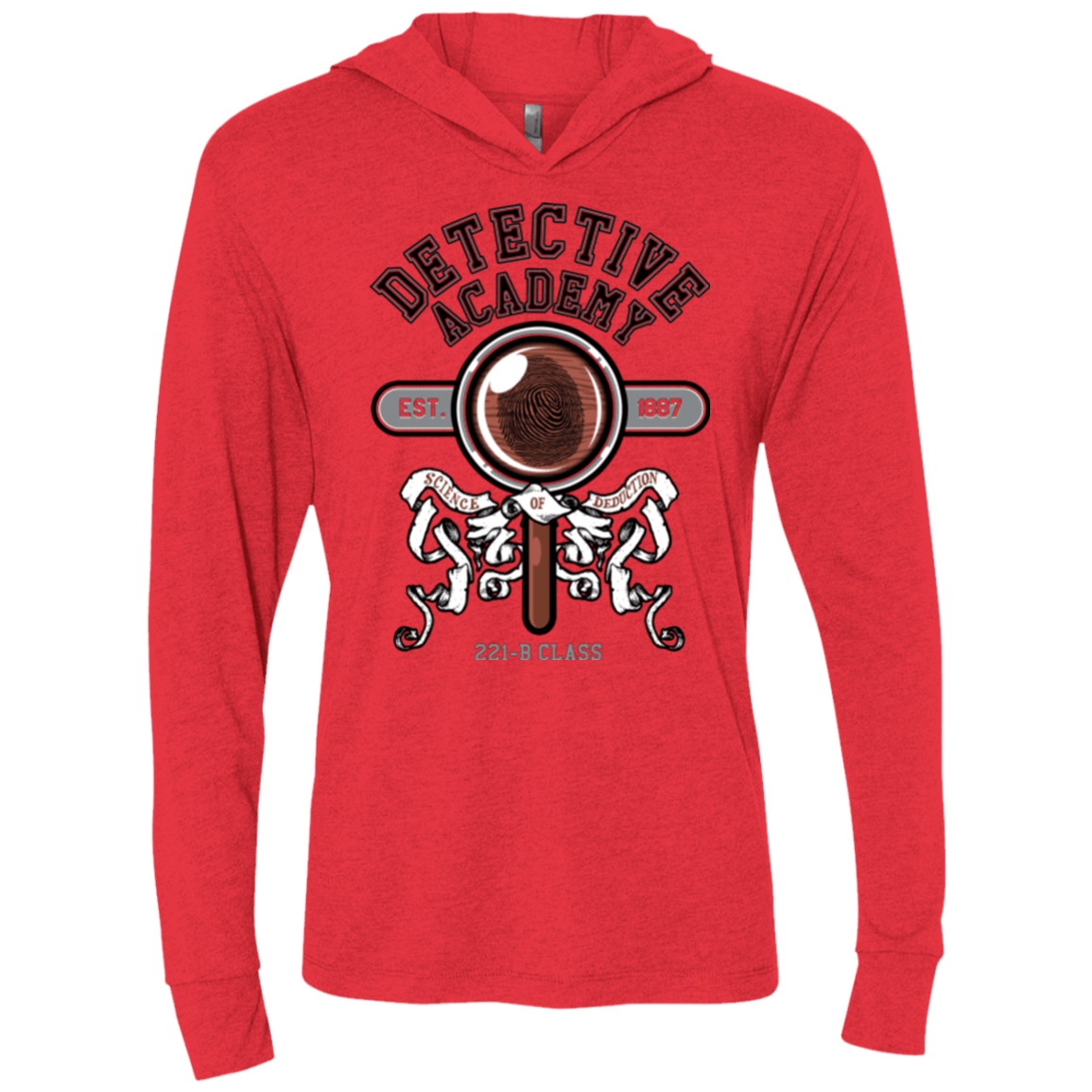 T-Shirts Vintage Red / X-Small Detective Academy Triblend Long Sleeve Hoodie Tee